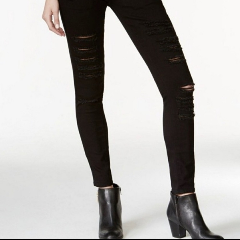 Lucky brand brooke distressed black jeans